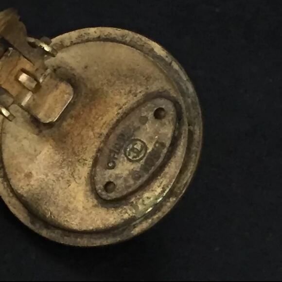 CHANEL Pearl Rhinestone Gold Tone Earrings - Picture 8 of 8